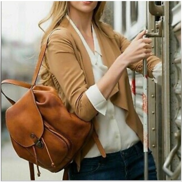 NEW Patricia Nash Casape Black Full Grain Leather Backpack main image 6
